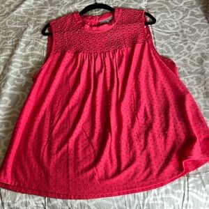 NWT Daniel Rainn XXL Fiona Lace Knit Top Coral